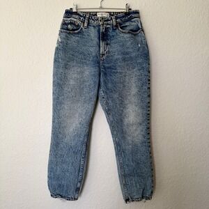 Abercrombie & Fitch Womens Jeans Size 27 High Rise Mom Acid Distress Curve Love